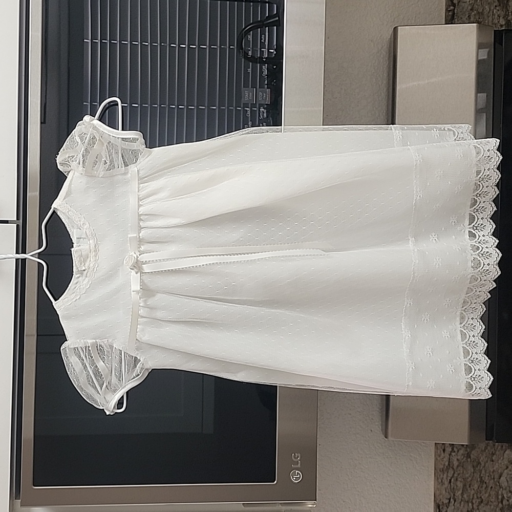 Sugar Plum Heirloom Baby Gown Dress & Cap  Christening Baptism Church